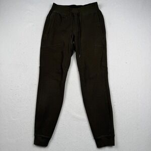 Lululemon Pants Mens Small Green At Ease Jogger Cuffed Drawstring Knit Athletic